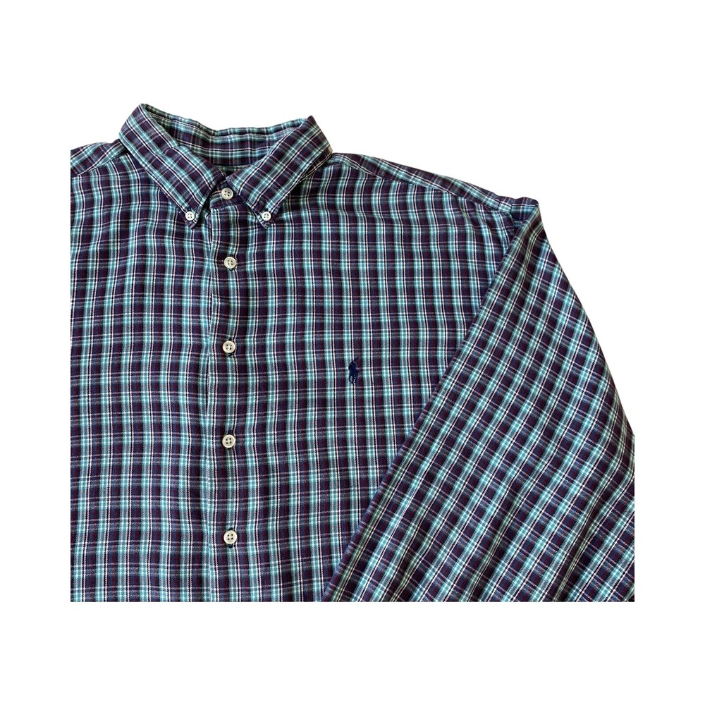 Polo Ralph‎ Lauren XXL Long Sleeve Plaid Button Down Shirt Menswear